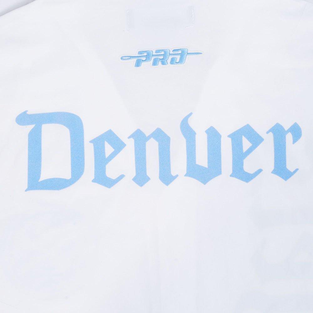 Pro Standard Men's Denver Nuggets Camp Short Sleeve Tee-White - WHITE Thumbnail View 9