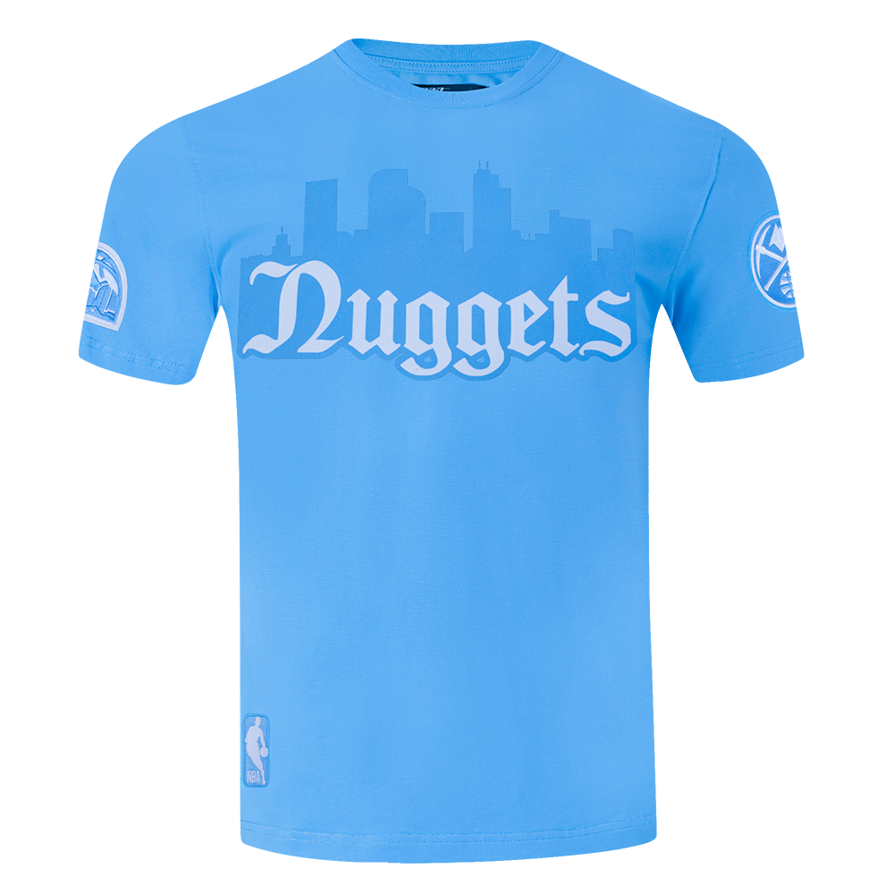 Pro Standard Men's Denver Nuggets City Scape Short Sleeve Tee-Light Blue - LT BLUE Thumbnail View 1