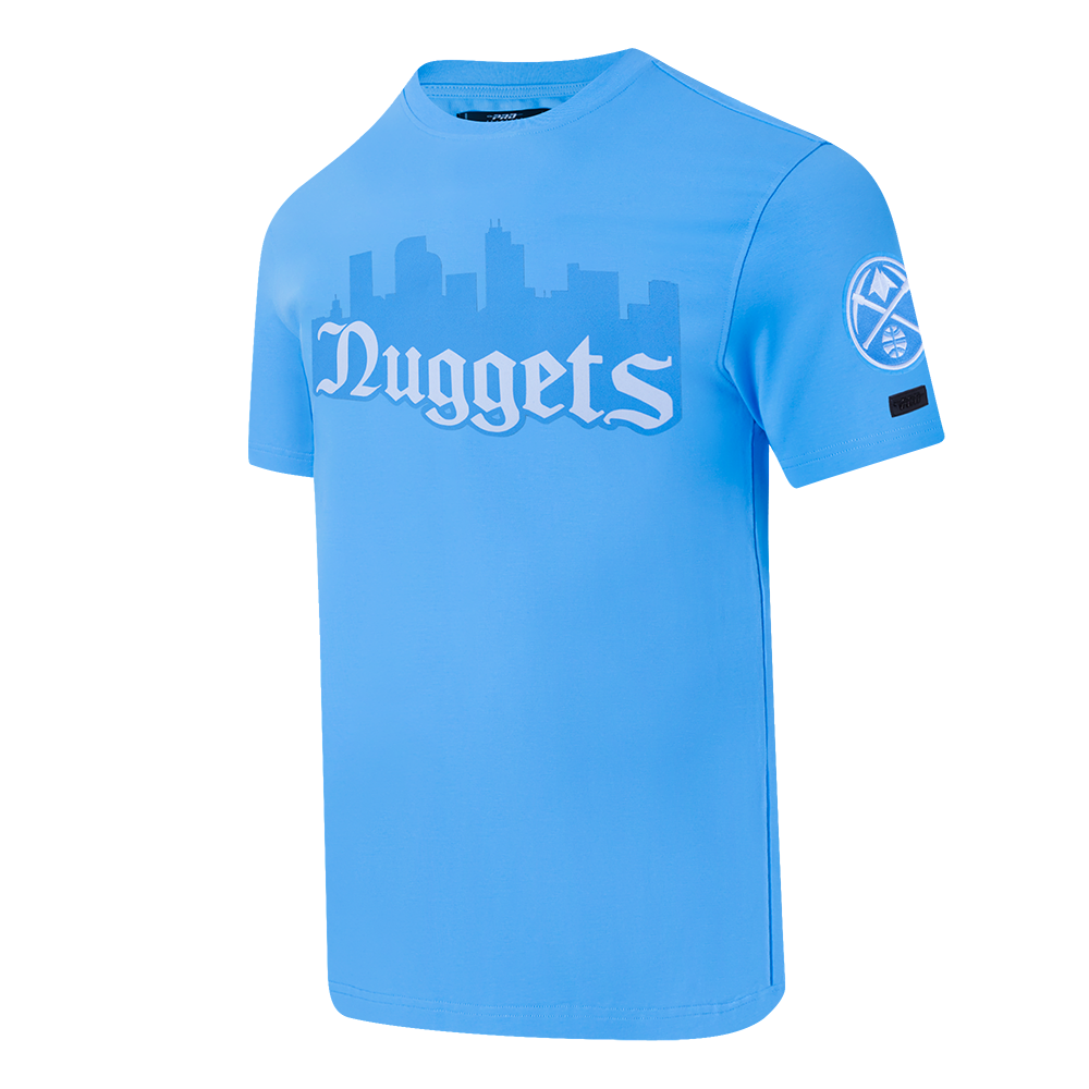 Pro Standard Men's Denver Nuggets City Scape Short Sleeve Tee-Light Blue - LT BLUE Thumbnail View 3