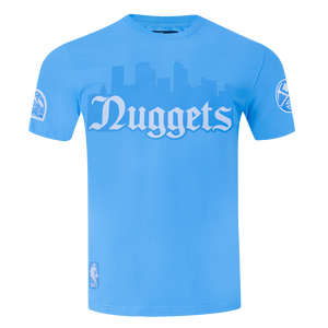 Pro Standard Men's Denver Nuggets City Scape Short Sleeve Tee-Light Blue