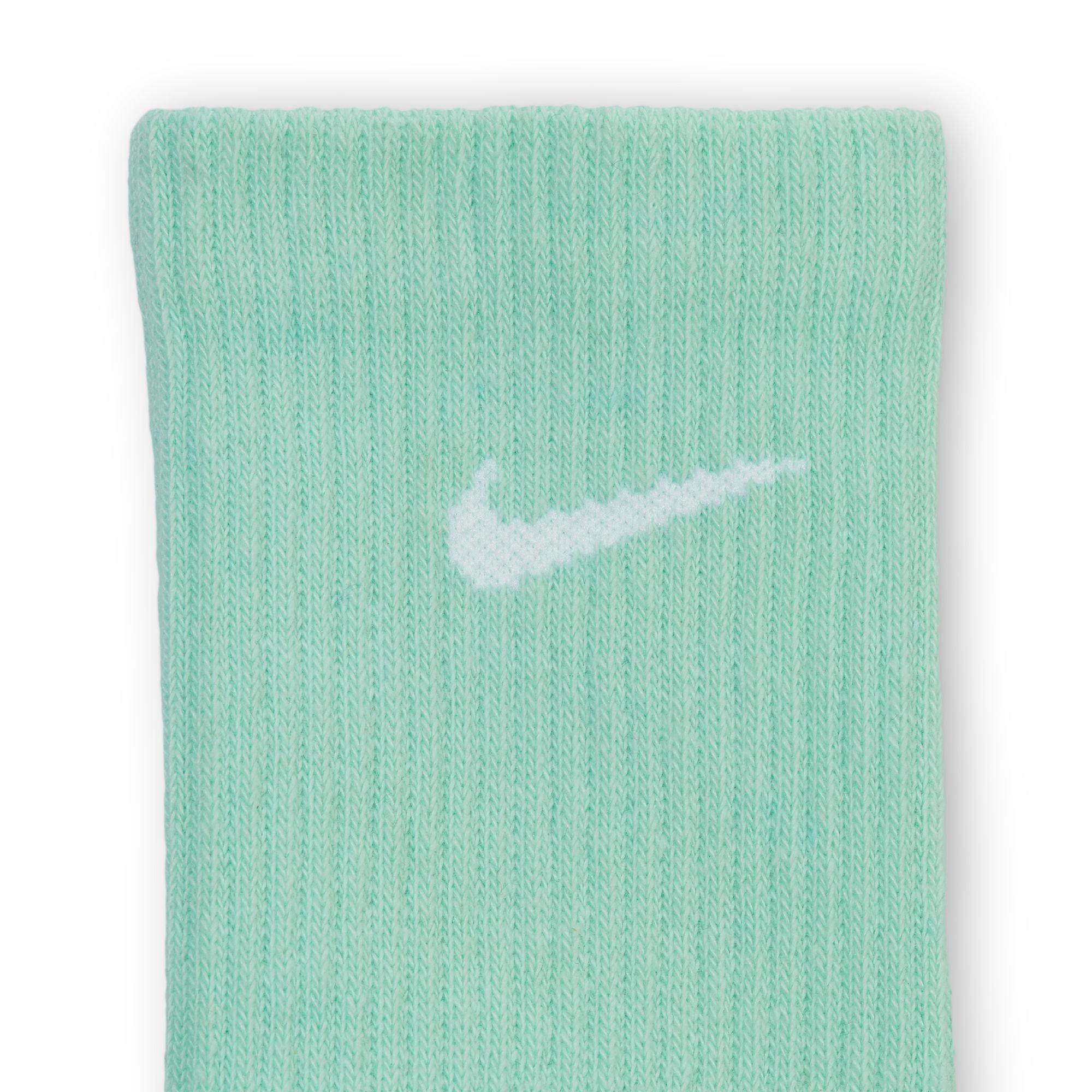 Nike Everyday Plus Cushioned Training Crew Socks (6 Pairs)- Green/Brown Multi-Color - GREEN/BROWN MULTI-COLOR Thumbnail View 4