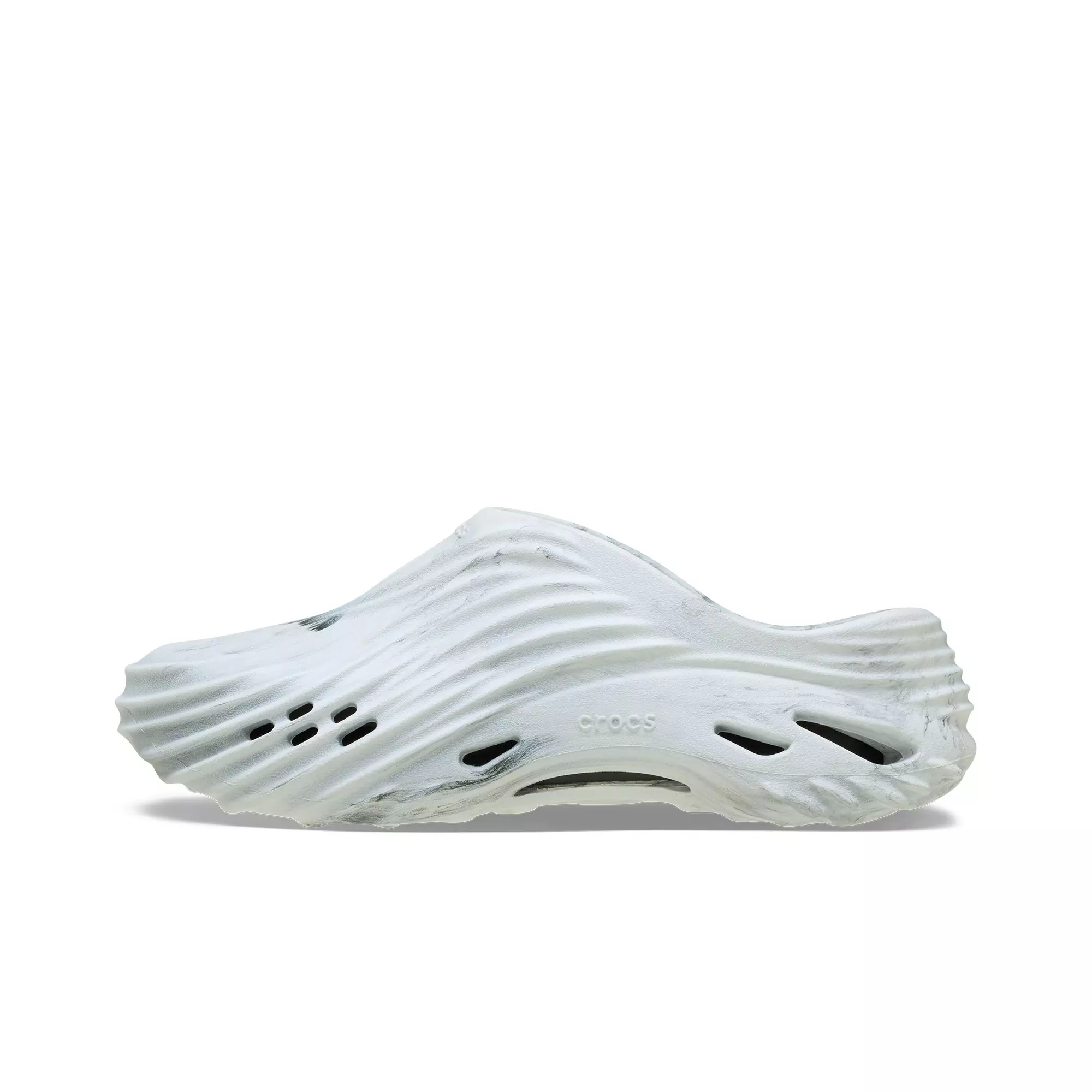 Crocs Echo Wave Marble "Black/White" Unisex Sandal - BLACK/WHITE
