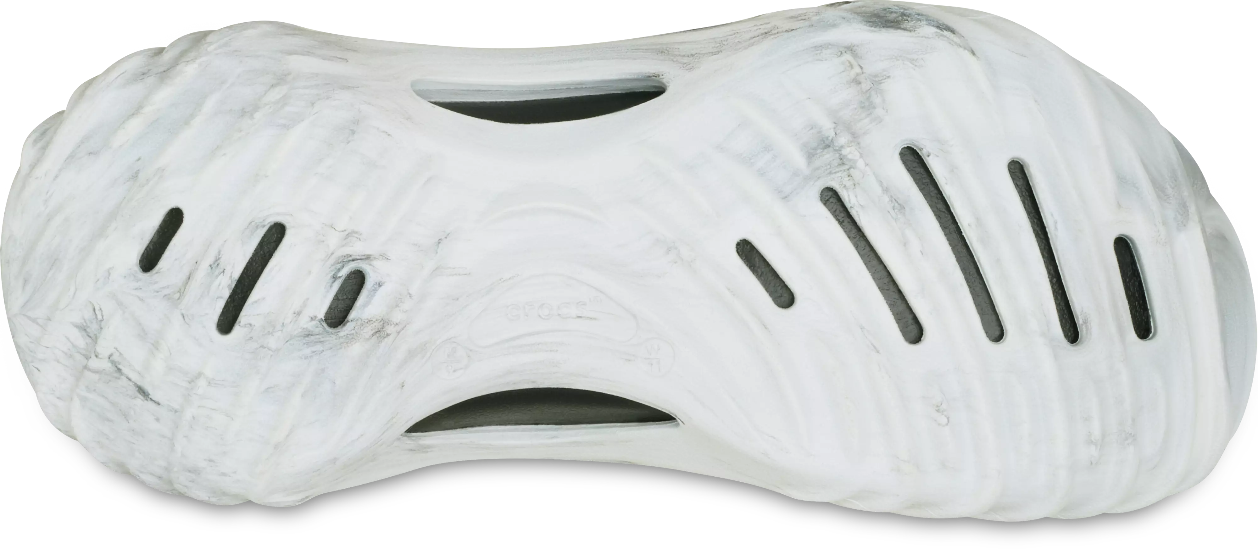 Crocs Echo Wave Marble "Black/White" Unisex Sandal - BLACK/WHITE