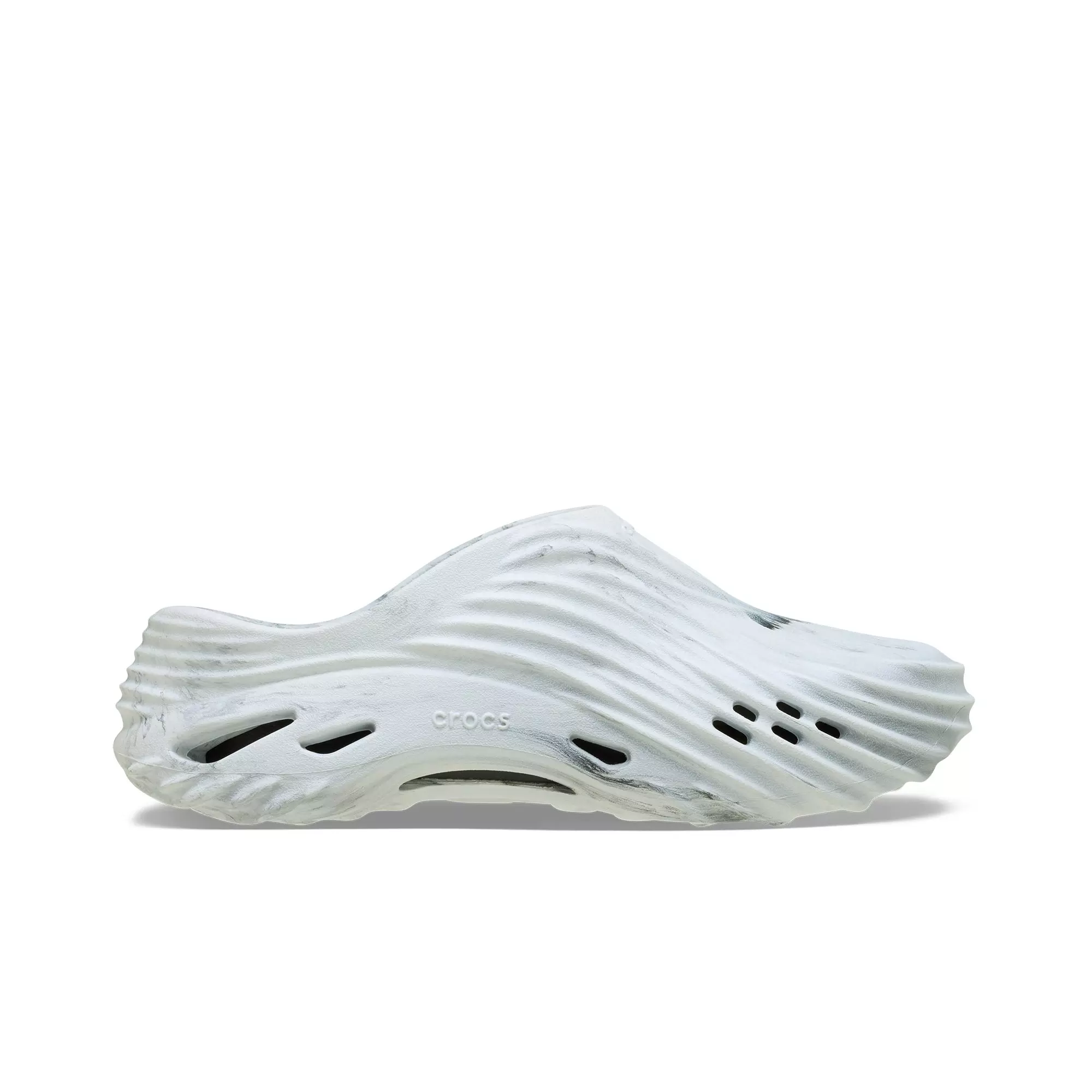 Crocs Echo Wave Marble "Black/White" Unisex Sandal - BLACK/WHITE