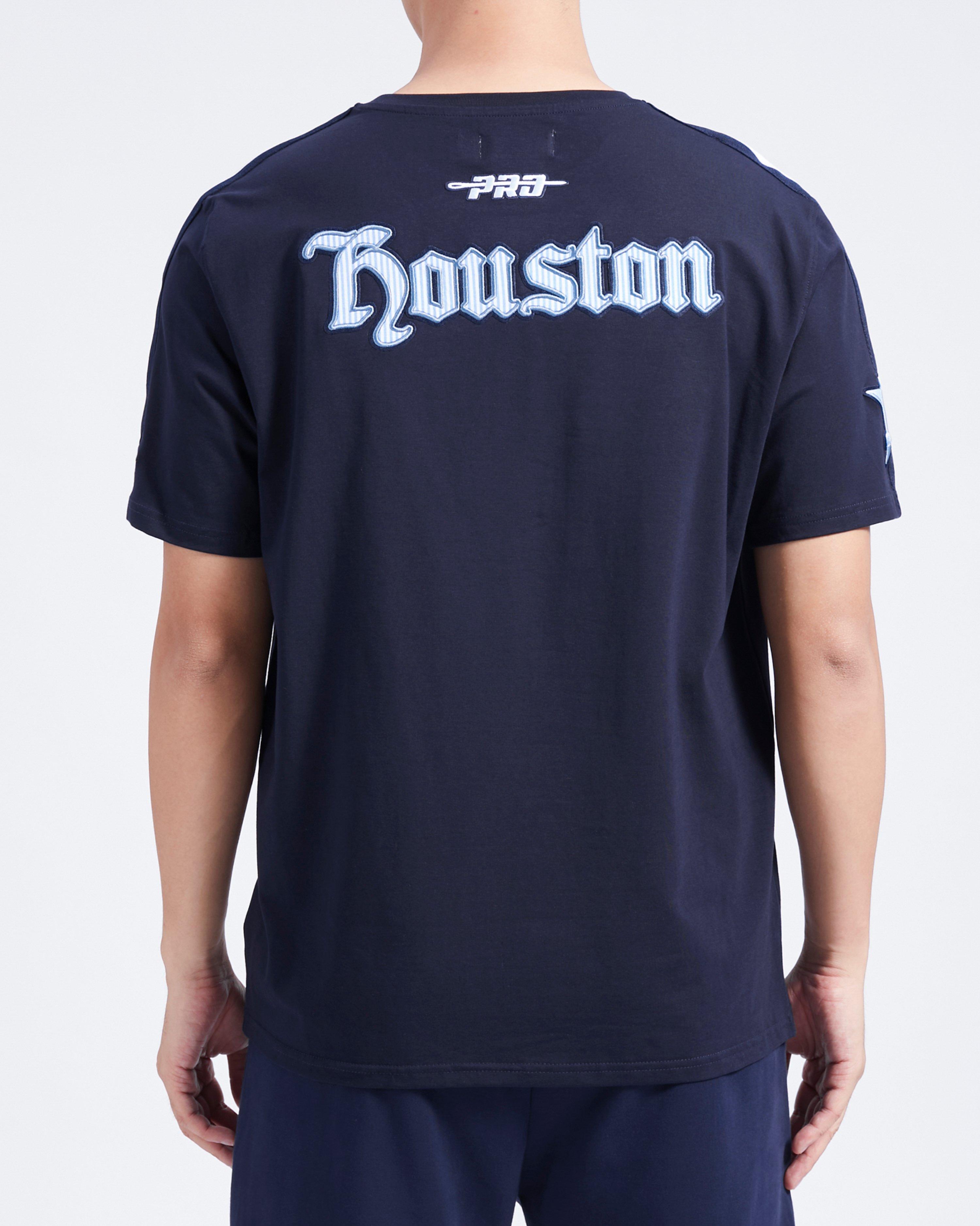 Pro Standard Houston Astros Country Club Striped Short Sleeve Tee-Navy - NAVY Thumbnail View 2