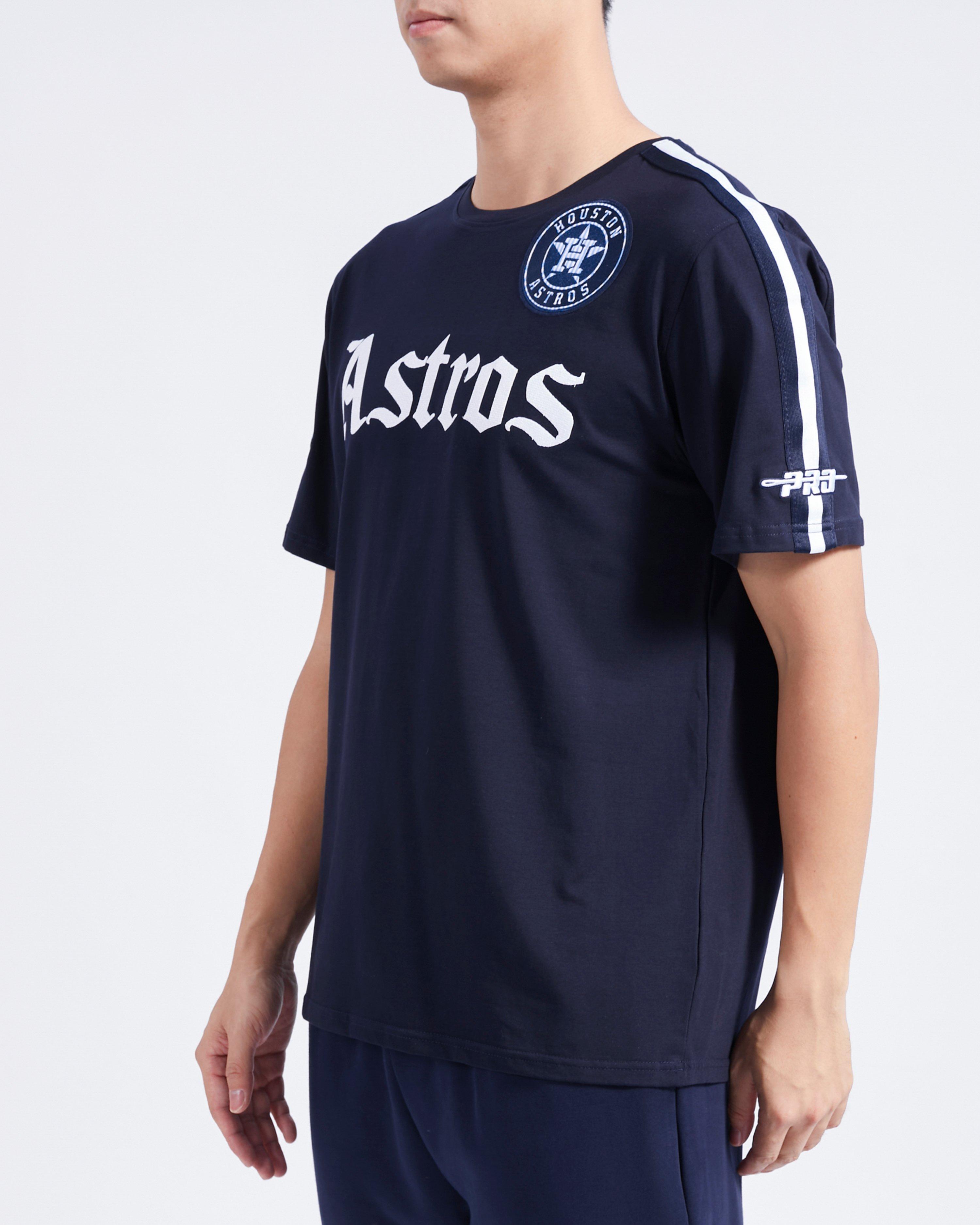 Pro Standard Houston Astros Country Club Striped Short Sleeve Tee-Navy - NAVY Thumbnail View 3