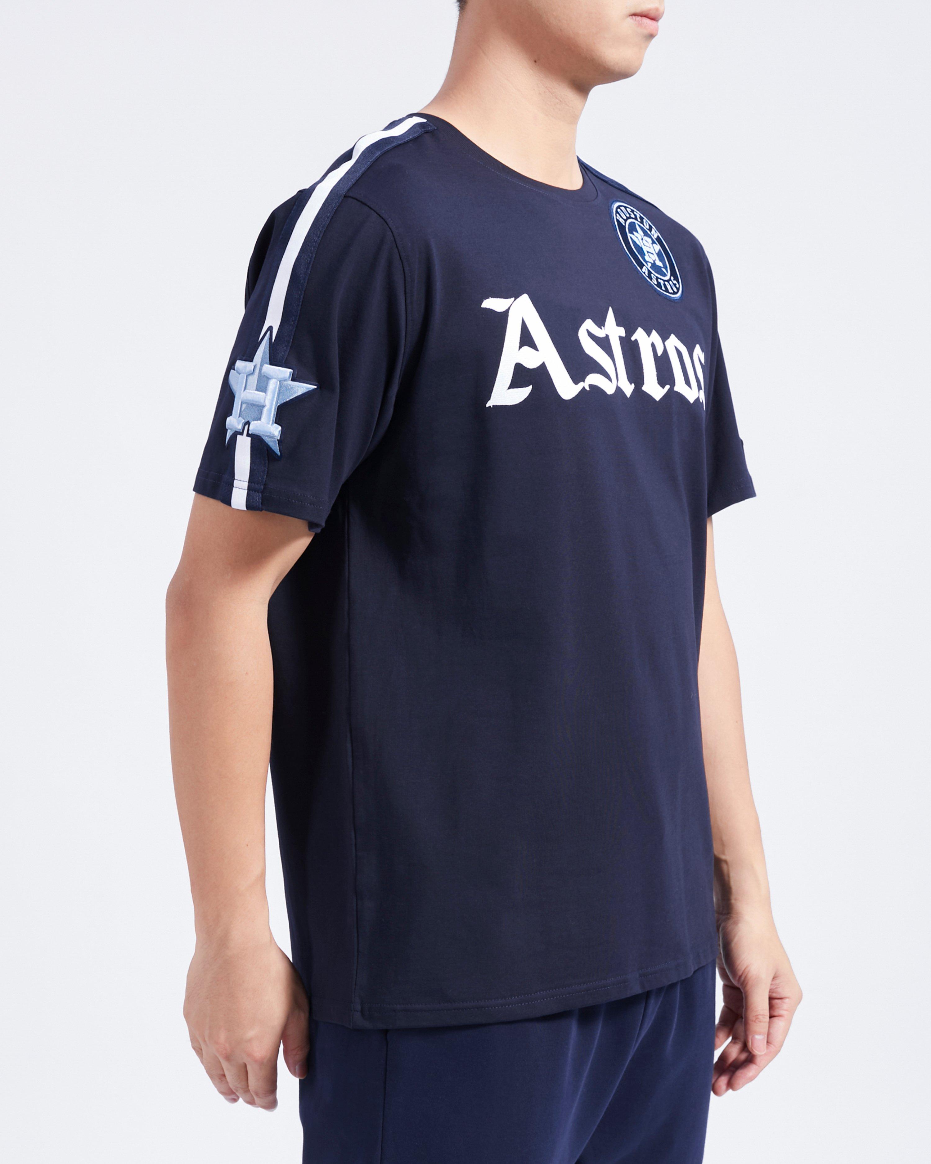 Pro Standard Houston Astros Country Club Striped Short Sleeve Tee-Navy - NAVY Thumbnail View 5