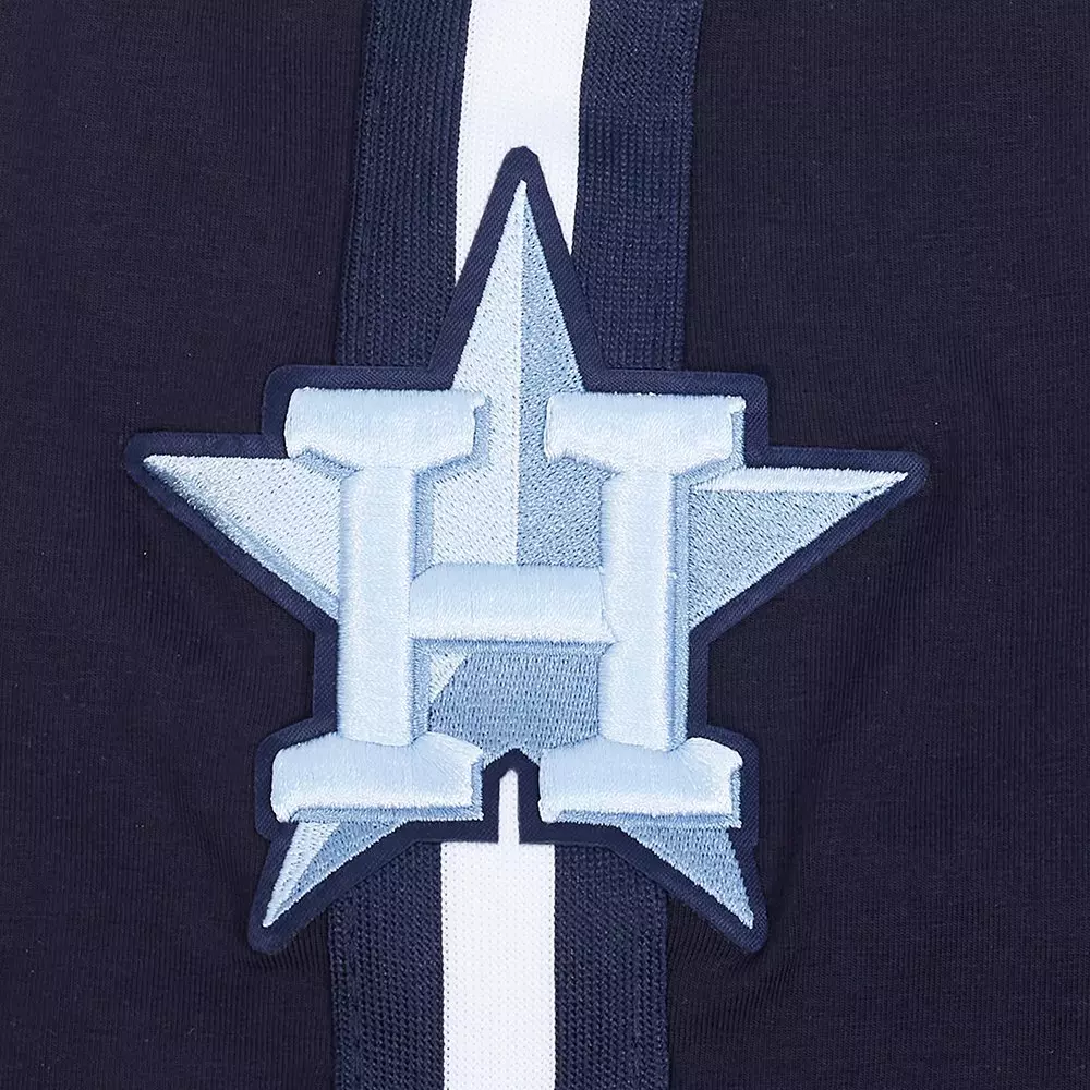 Pro Standard Houston Astros Country Club Striped Short Sleeve Tee-Navy - NAVY