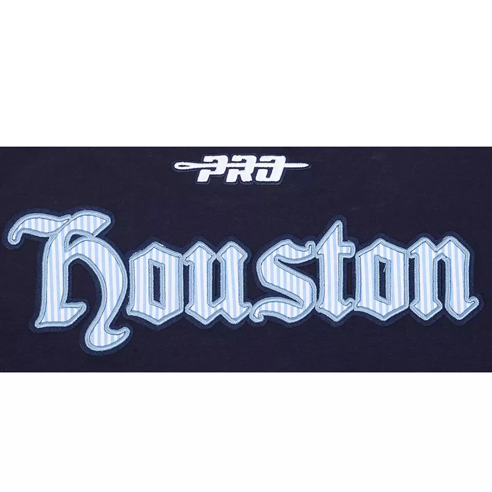 Pro Standard Houston Astros Country Club Striped Short Sleeve Tee-Navy - NAVY