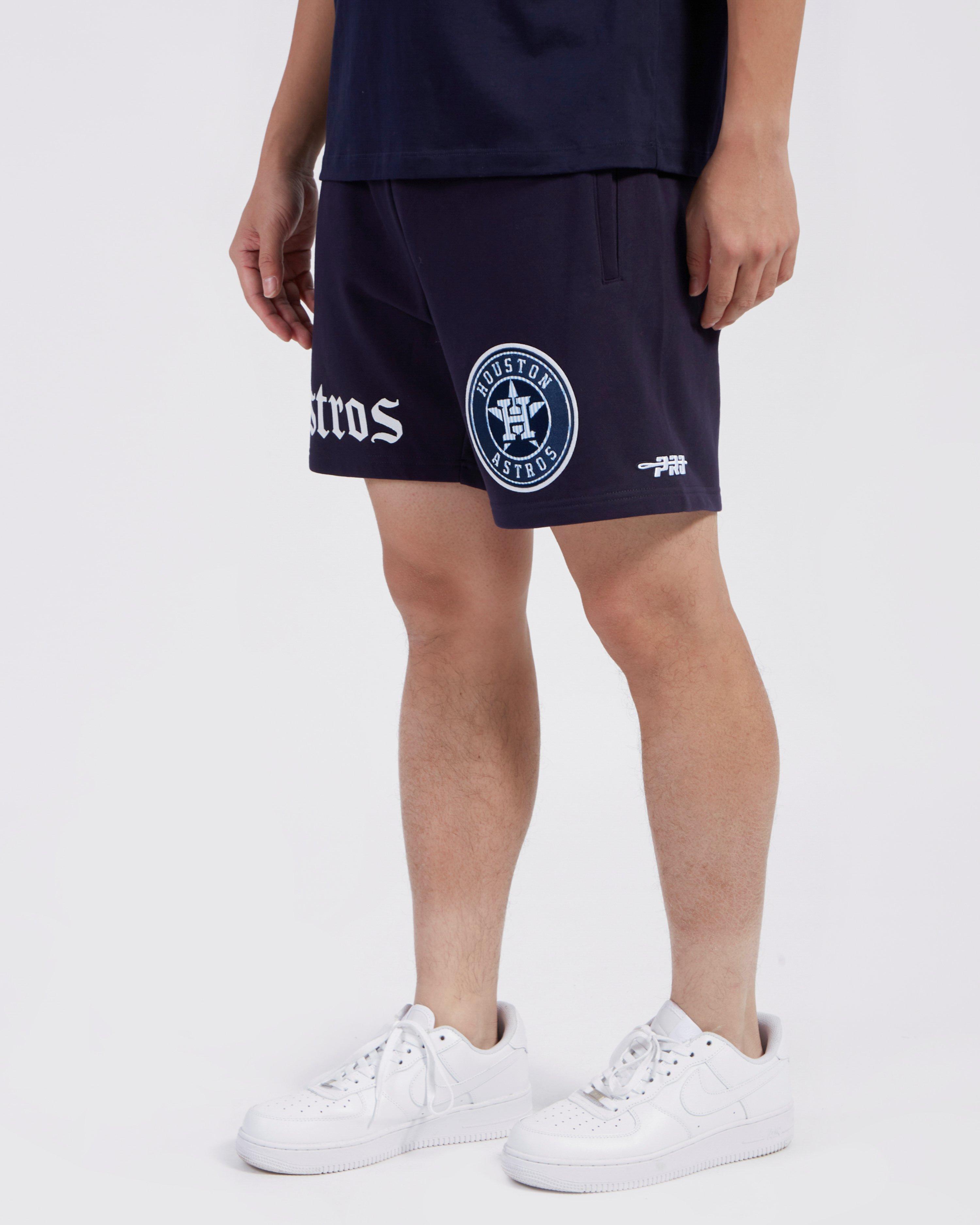 Pro Standard Houston Astros Country Club Fleece Shorts-Navy - NAVY Thumbnail View 3