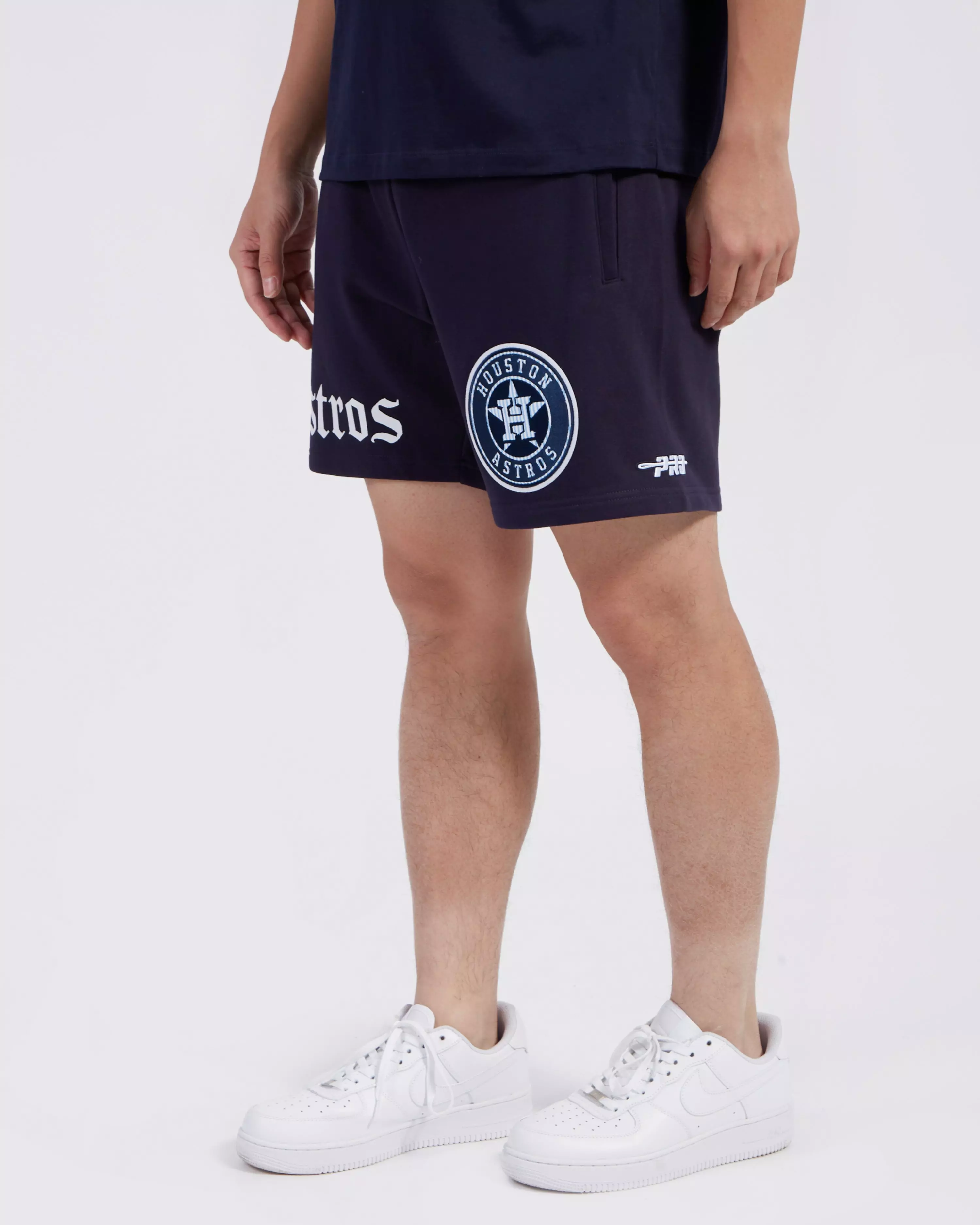 Pro Standard Houston Astros Country Club Fleece Shorts-Navy - NAVY