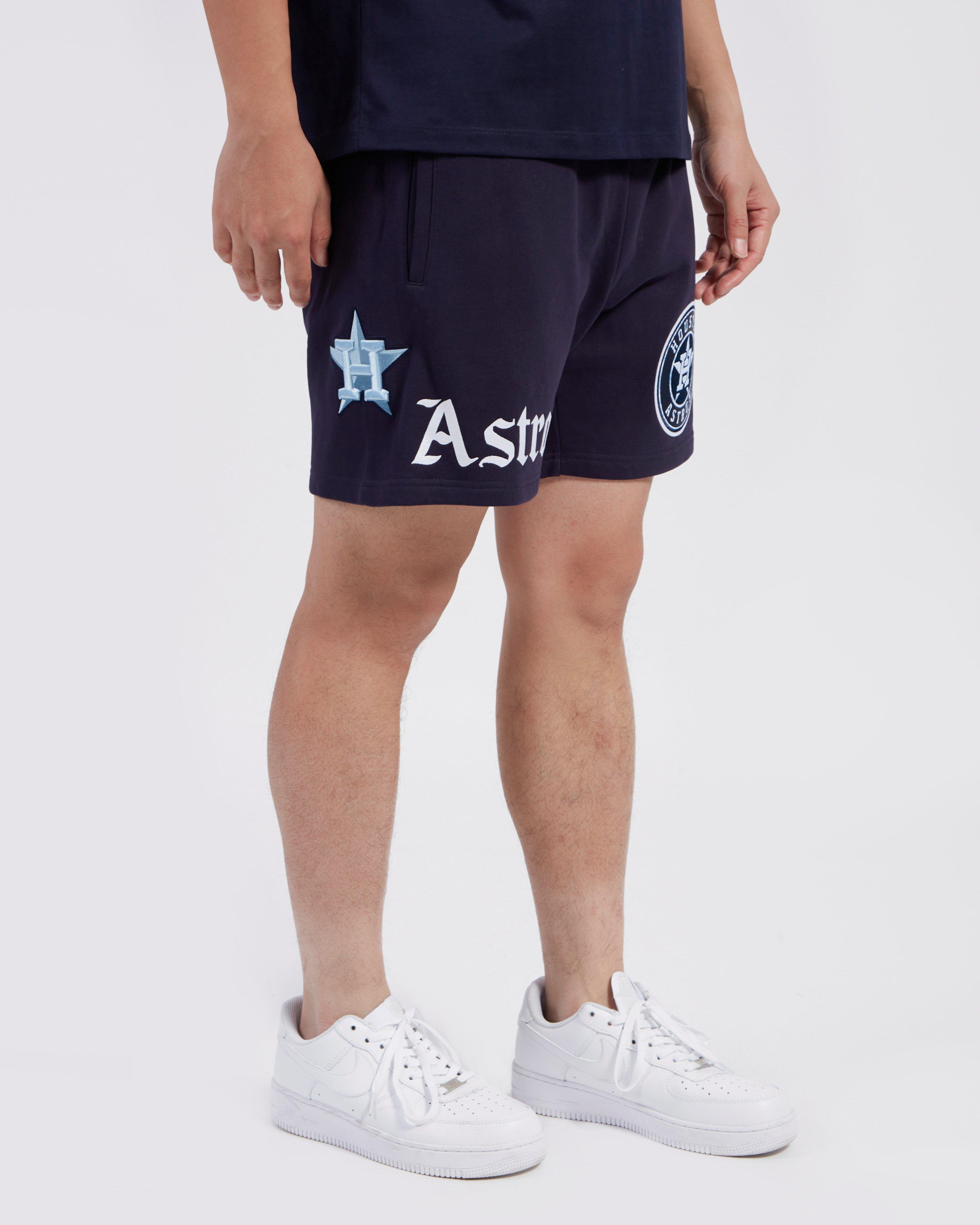 Pro Standard Houston Astros Country Club Fleece Shorts-Navy - NAVY Thumbnail View 4