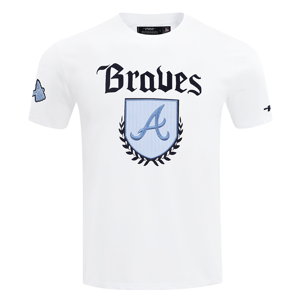 Pro Standard Atlanta Braves Country Club Short Sleeve Tee-White - WHITE Thumbnail View 1