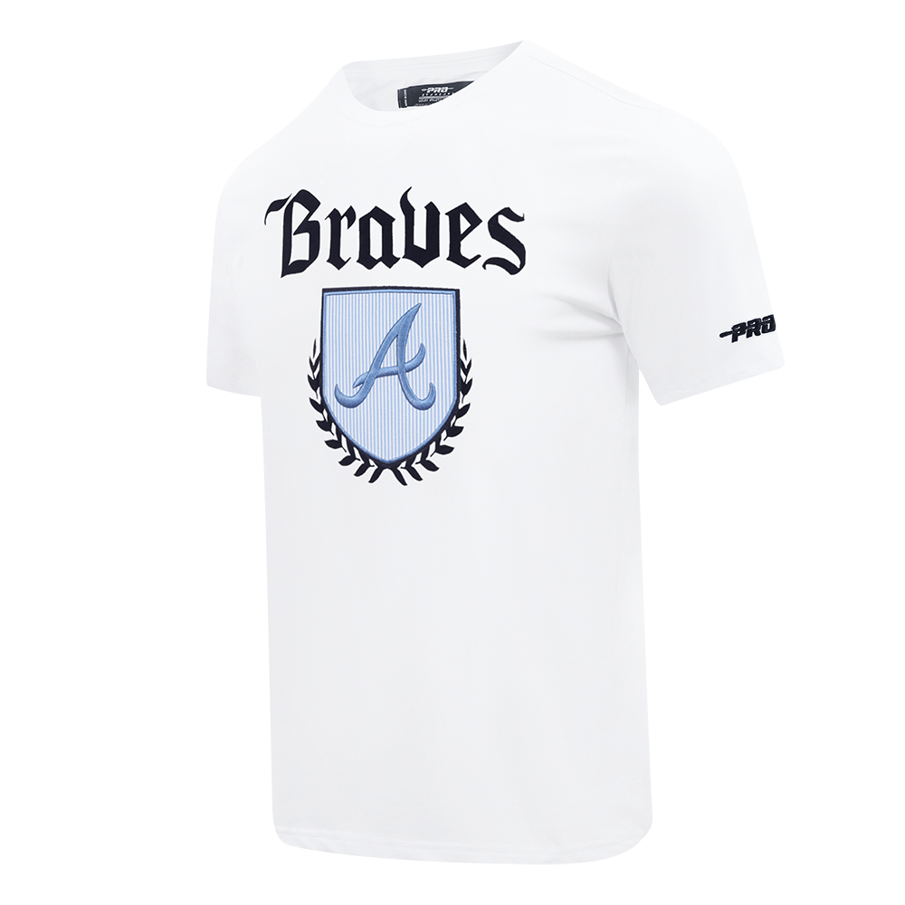 Pro Standard Atlanta Braves Country Club Short Sleeve Tee-White - WHITE Thumbnail View 3