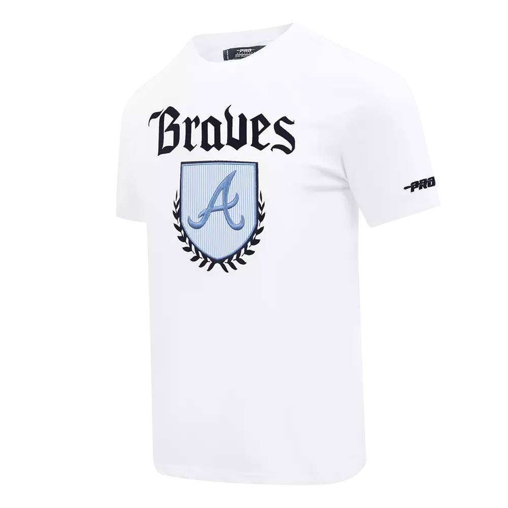 Pro Standard Atlanta Braves Country Club Short Sleeve Tee-White - WHITE