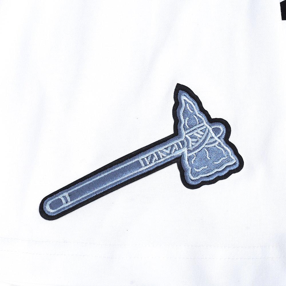 Pro Standard Atlanta Braves Country Club Short Sleeve Tee-White - WHITE Thumbnail View 5