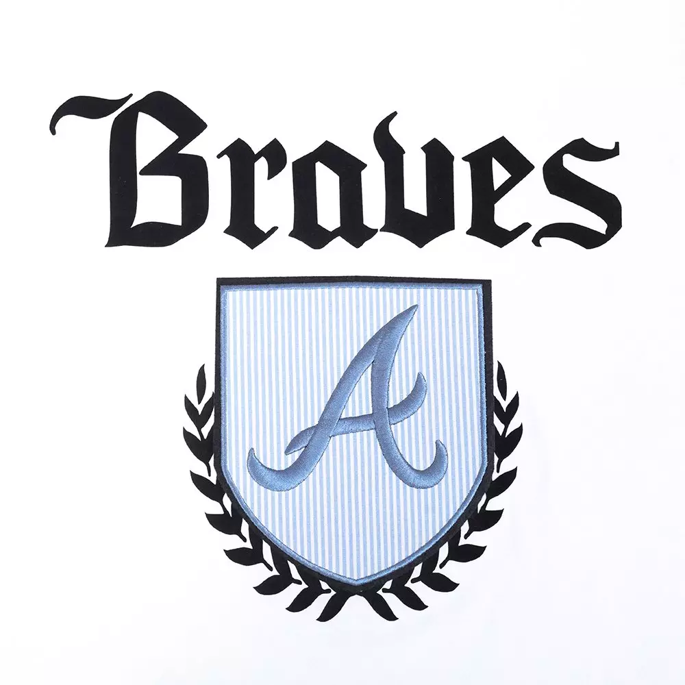 Pro Standard Atlanta Braves Country Club Short Sleeve Tee-White - WHITE