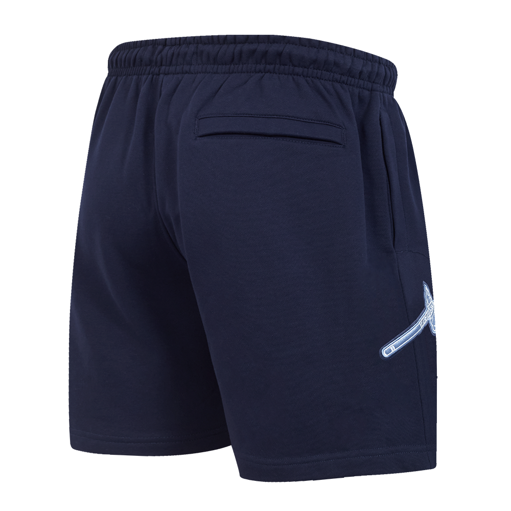 Pro Standard Atlanta Braves Country Club Fleece Shorts-Navy - NAVY Thumbnail View 4