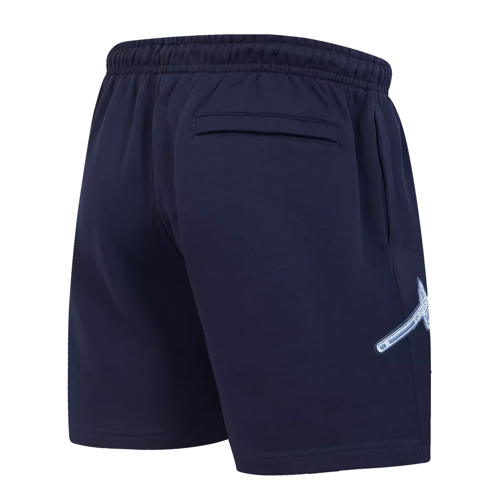 Pro Standard Atlanta Braves Country Club Fleece Shorts-Navy - NAVY