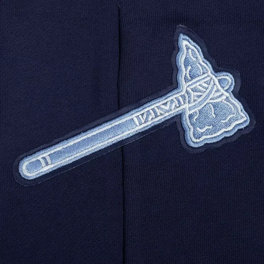 Pro Standard Atlanta Braves Country Club Fleece Shorts-Navy - NAVY