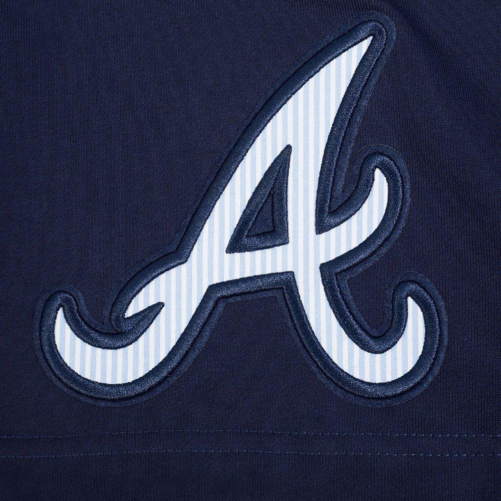 Pro Standard Atlanta Braves Country Club Fleece Shorts-Navy - NAVY Thumbnail View 6