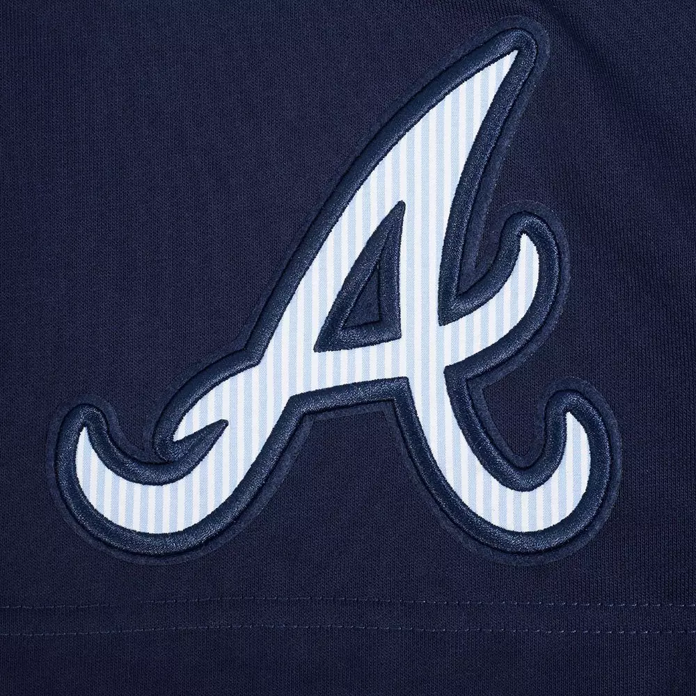 Pro Standard Atlanta Braves Country Club Fleece Shorts-Navy - NAVY