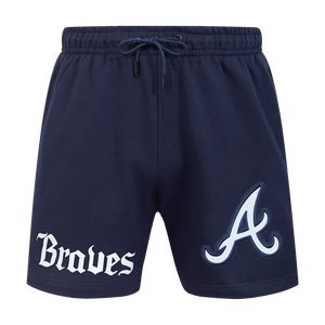 Pro Standard Atlanta Braves Country Club Fleece Shorts-Navy
