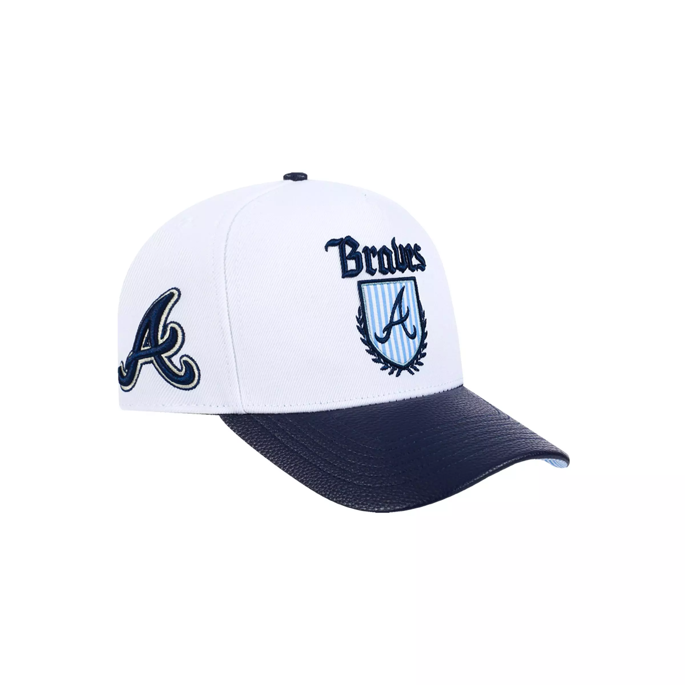 Pro Standard Atlanta Braves Country Club Snapback Hat-White - WHITE
