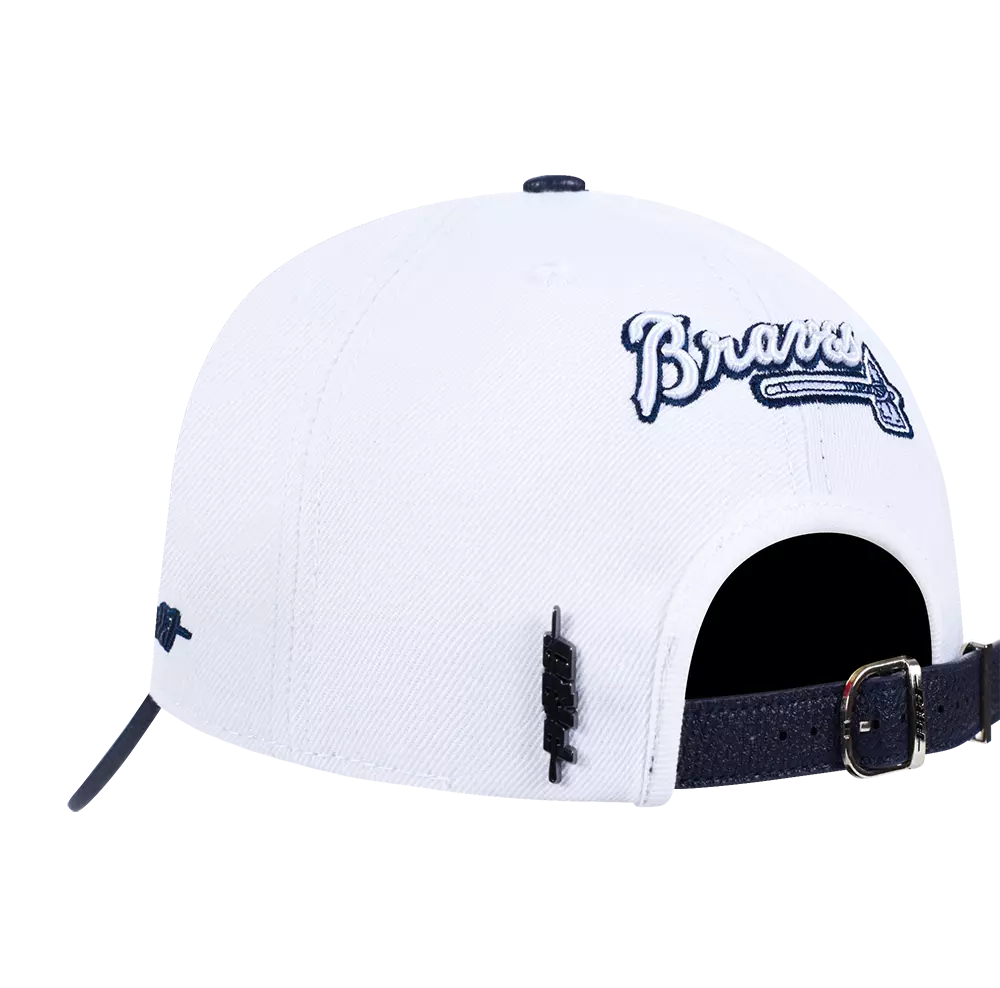 Pro Standard Atlanta Braves Country Club Snapback Hat-White - WHITE