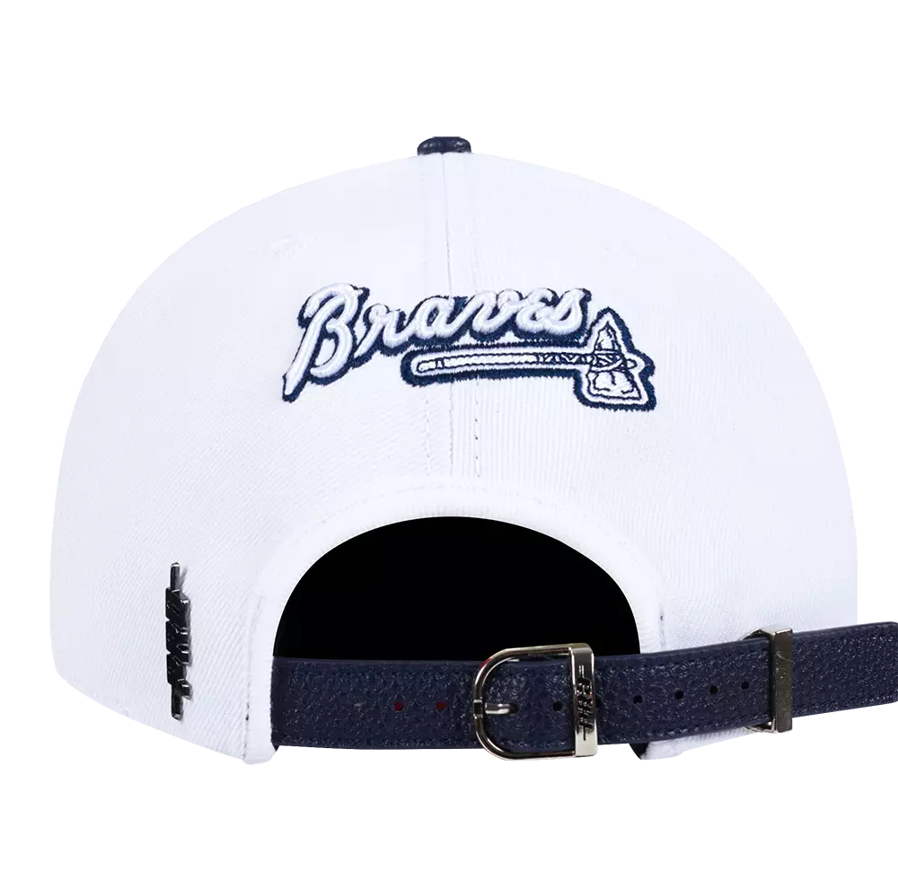 Pro Standard Atlanta Braves Country Club Snapback Hat-White - WHITE