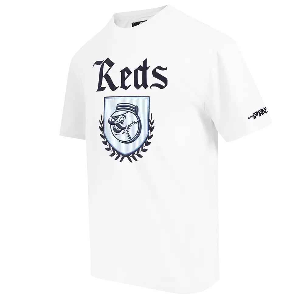 Pro Standard Cincinnati Reds Country Club Short Sleeve Tee-White - WHITE