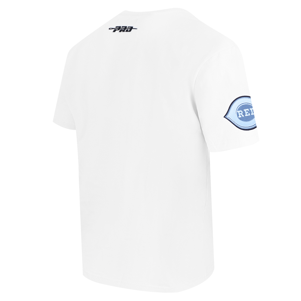 Pro Standard Cincinnati Reds Country Club Short Sleeve Tee-White - WHITE Thumbnail View 4