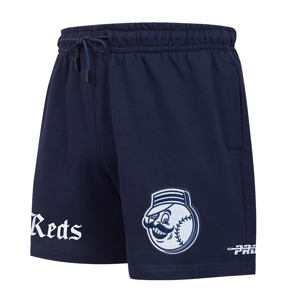 Pro Standard Cincinnati Reds Country Club Fleece Shorts-Navy - NAVY Thumbnail View 3
