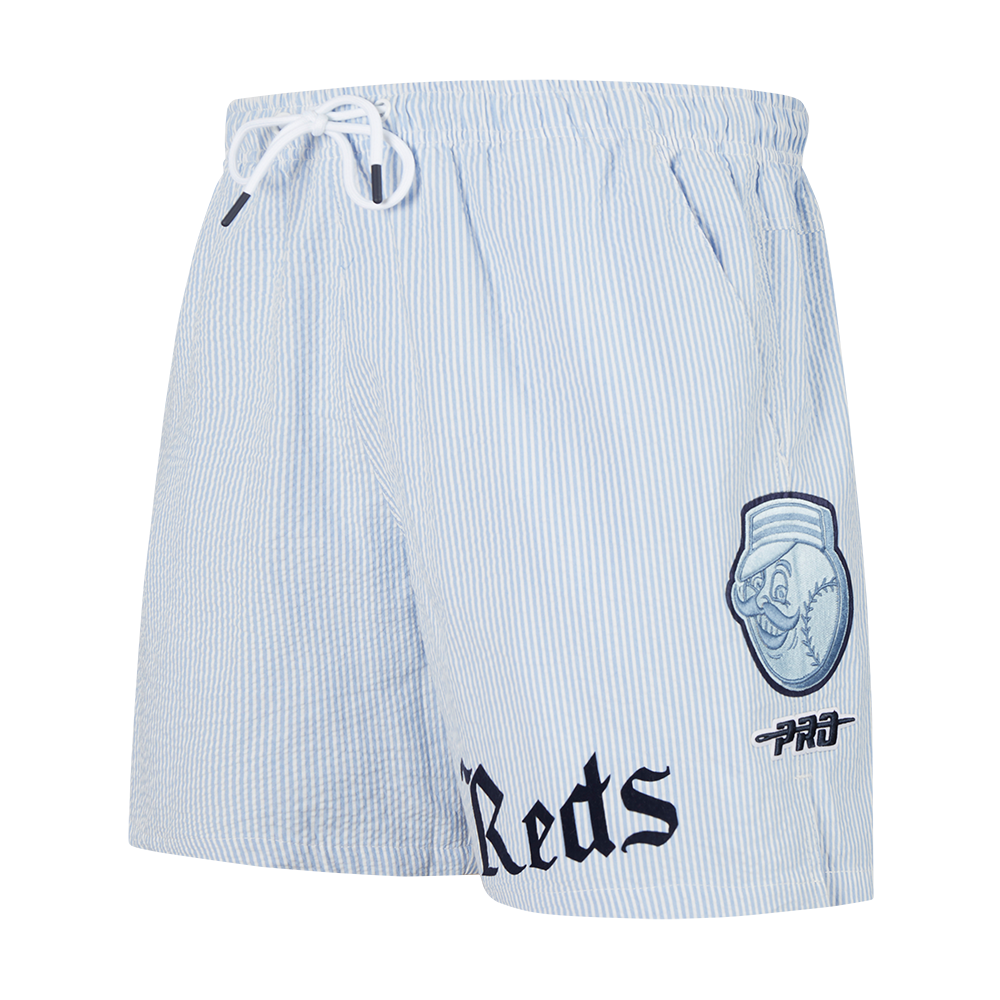 Pro Standard Cincinnati Reds Country Club Shorts-Light Blue - LT BLUE Thumbnail View 1