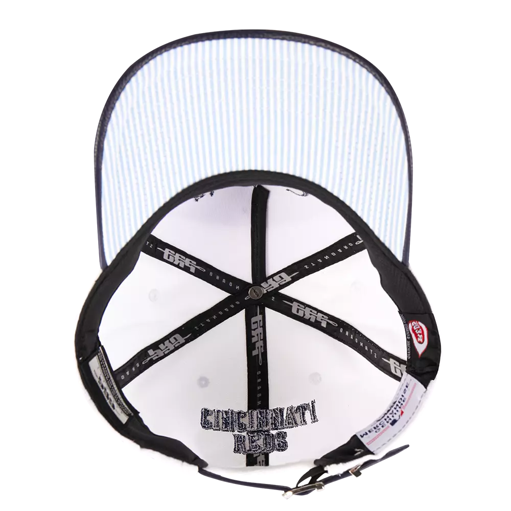 Pro Standard Cincinnati Reds Country Club Snapback Hat-White - WHITE