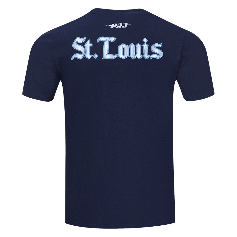 Pro Standard St. Louis Cardinals Country Club Striped Short Sleeve Tee-Navy - NAVY Thumbnail View 2