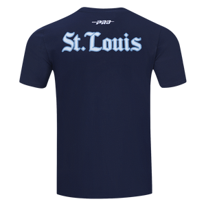 Pro Standard St. Louis Cardinals Country Club Striped Short Sleeve Tee-Navy
