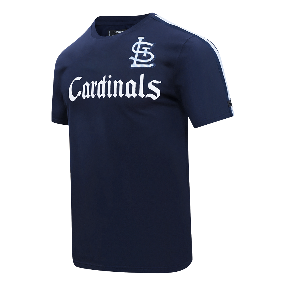 Pro Standard St. Louis Cardinals Country Club Striped Short Sleeve Tee-Navy - NAVY Thumbnail View 3