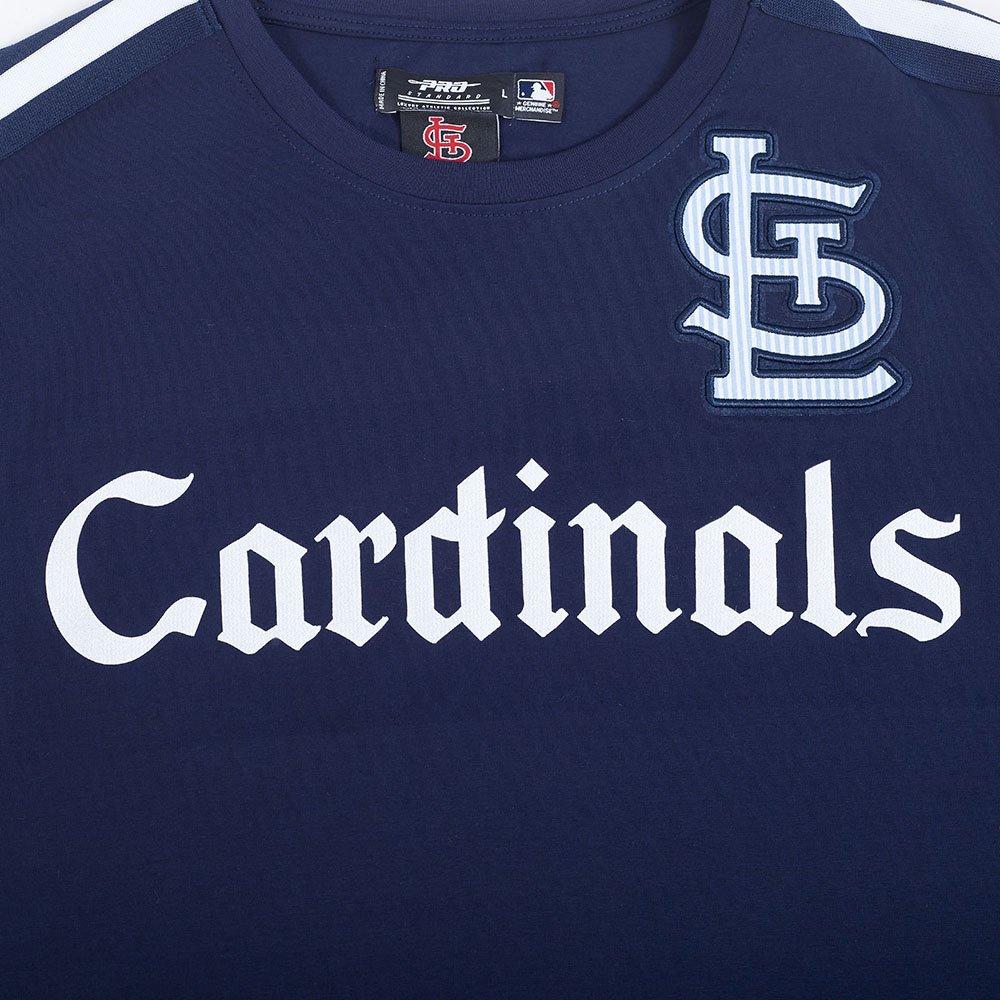 Pro Standard St. Louis Cardinals Country Club Striped Short Sleeve Tee-Navy - NAVY Thumbnail View 6