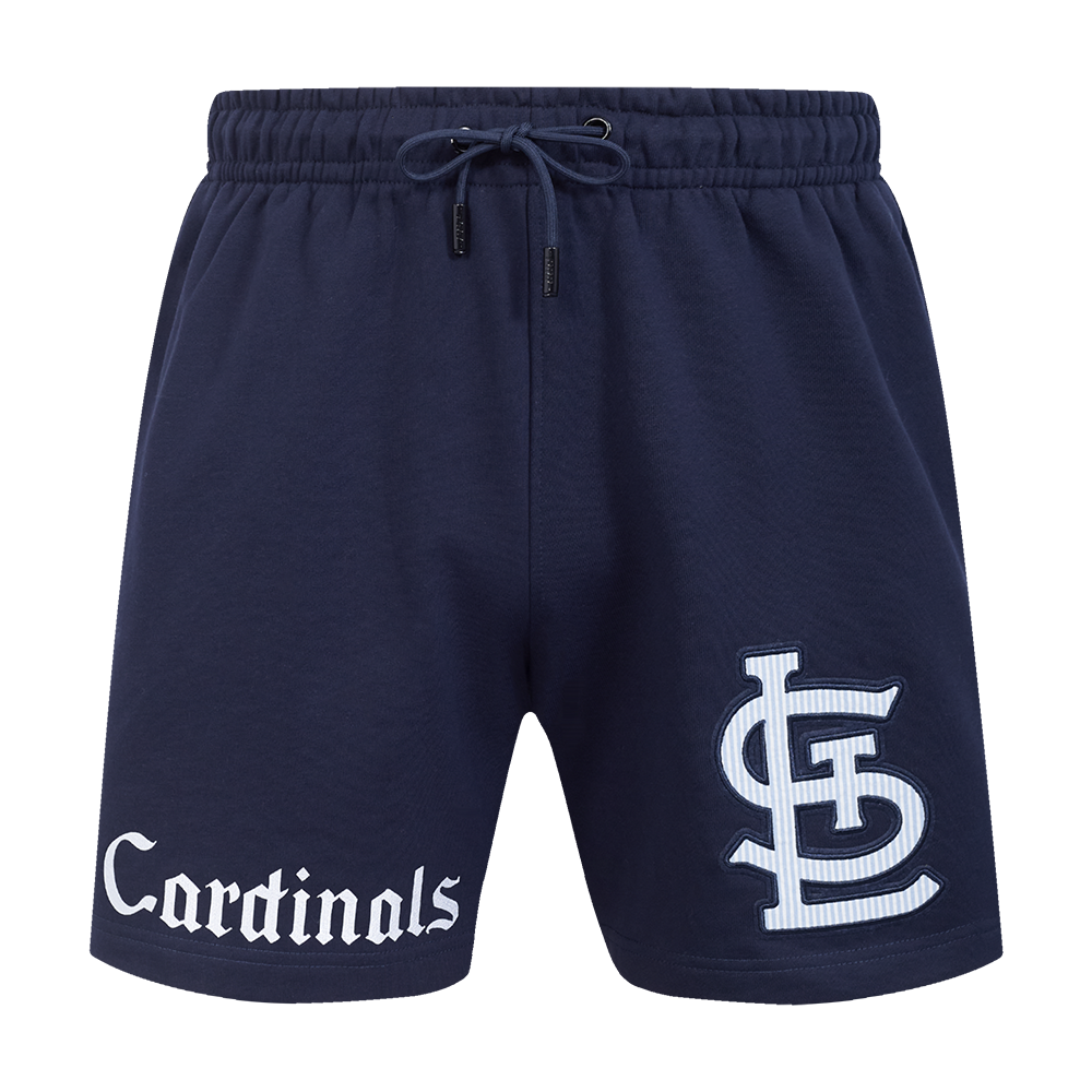Pro Standard St. Louis Cardinals Country Club Fleece Shorts - Navy - NAVY Thumbnail View 1