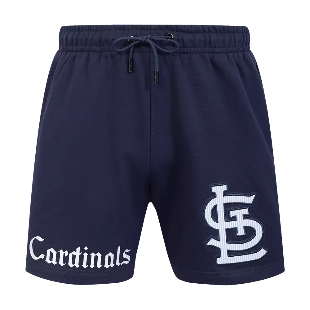 Pro Standard St. Louis Cardinals Country Club Fleece Shorts - Navy - NAVY