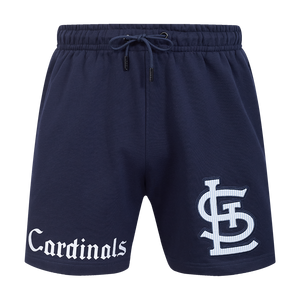Pro Standard St. Louis Cardinals Country Club Fleece Shorts-Navy