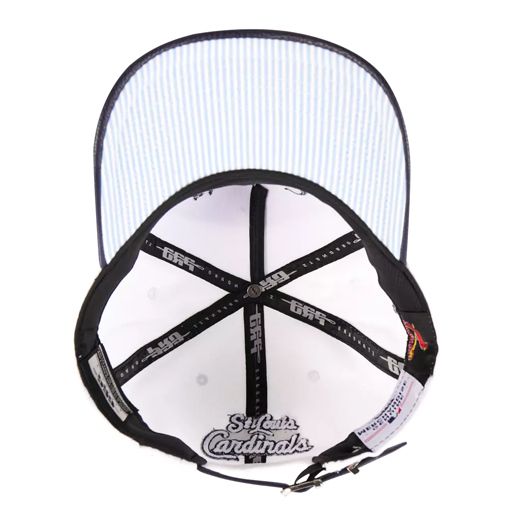 Pro Standard St. Louis Cardinals Country Club Snapback Hat-White - WHITE
