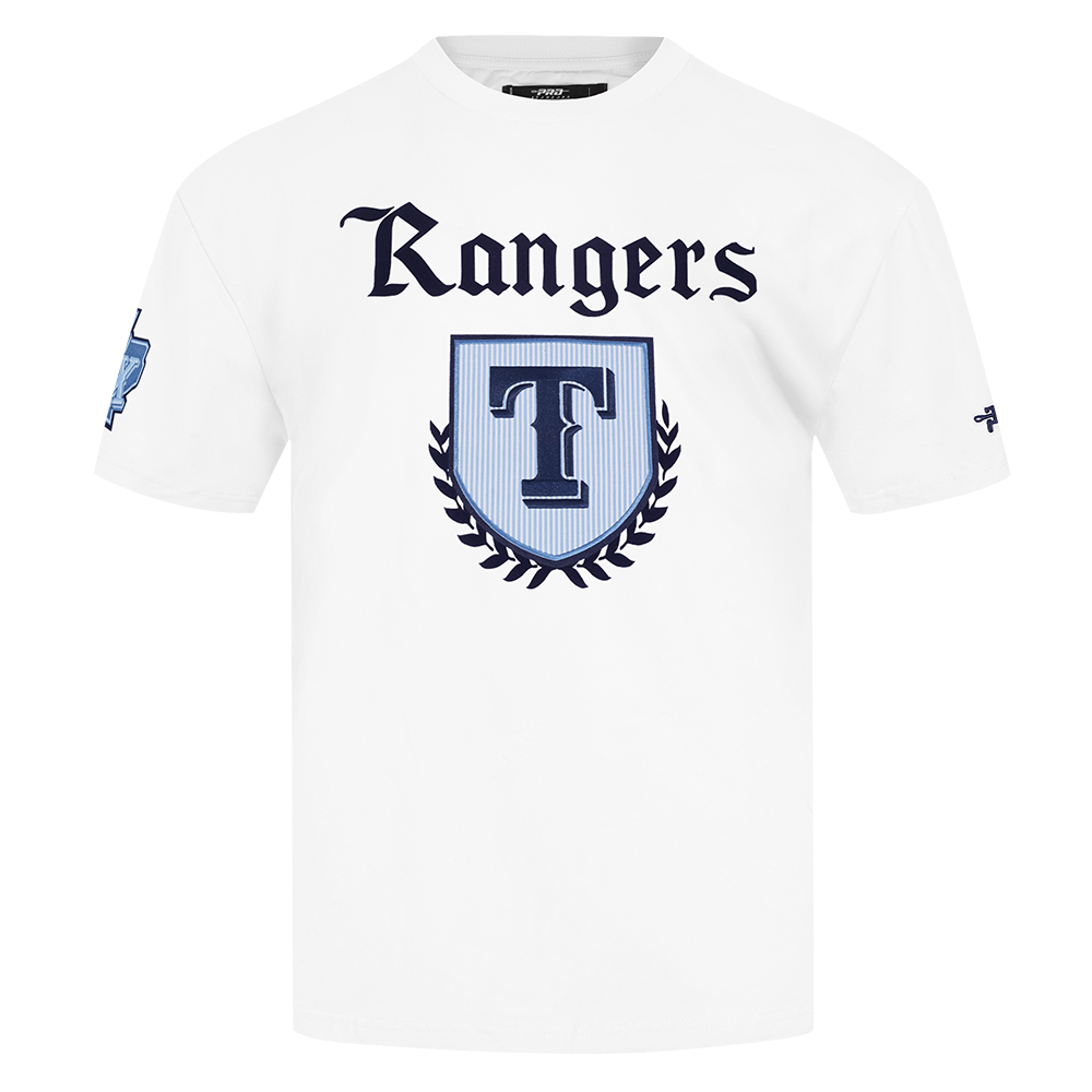 Pro Standard Texas Rangers Country Club Short Sleeve Tee-White - WHITE Thumbnail View 1