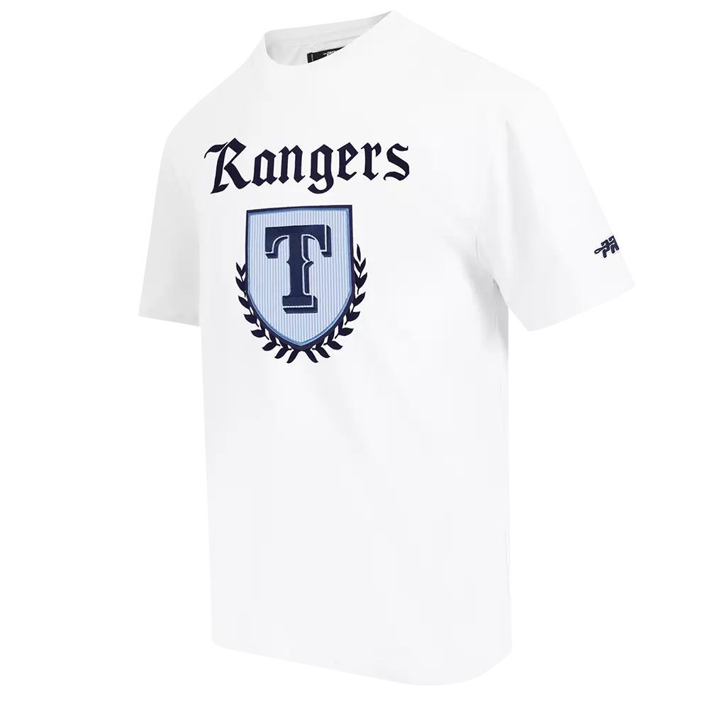 Pro Standard Texas Rangers Country Club Short Sleeve Tee-White - WHITE