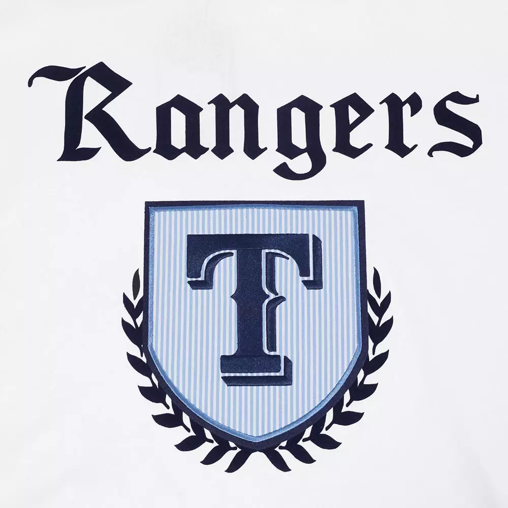 Pro Standard Texas Rangers Country Club Short Sleeve Tee-White - WHITE