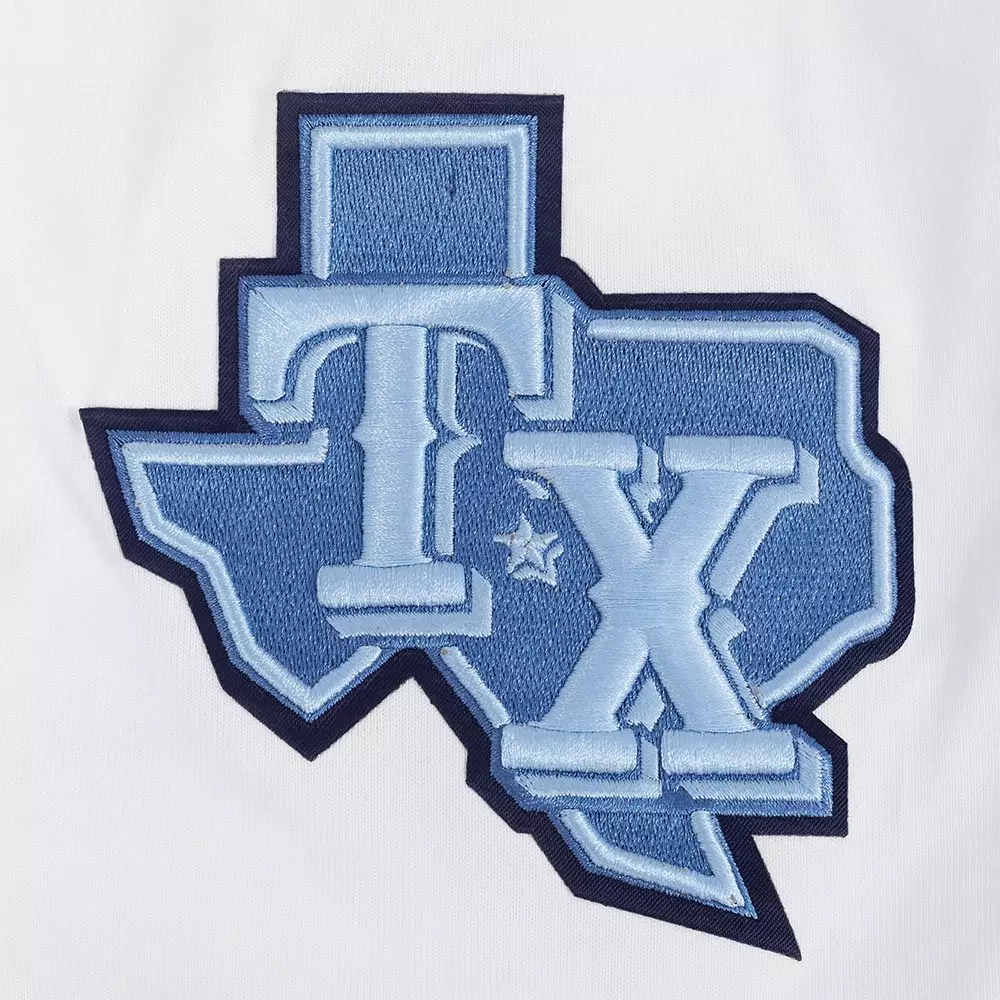 Pro Standard Texas Rangers Country Club Short Sleeve Tee-White - WHITE