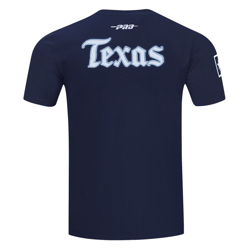 Pro Standard Texas Rangers Country Club Striped Short Sleeve Tee-Navy - NAVY Thumbnail View 2