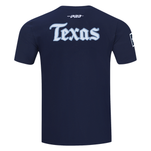 Pro Standard Texas Rangers Country Club Striped Short Sleeve Tee-Navy