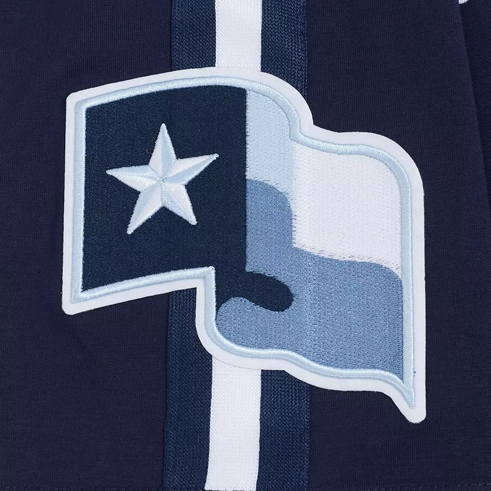 Pro Standard Texas Rangers Country Club Striped Short Sleeve Tee-Navy - NAVY